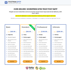 Page screenshot: Post SMTP &rarr;  Get Pro Bundle&nbsp;&nbsp;➤