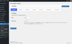 Page screenshot: Post SMTP &rarr; Mobile AppNew