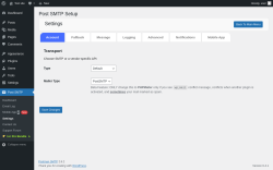 Page screenshot: Post SMTP &rarr; Mobile AppNew