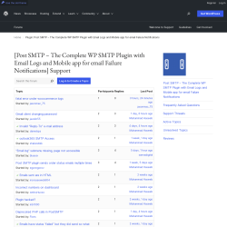 Page screenshot: Post SMTP &rarr; Support Forum
