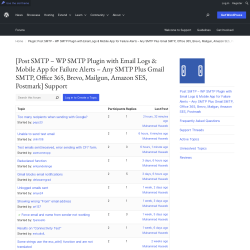 Page screenshot: Post SMTP &rarr; Support Forum