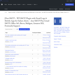 Page screenshot: Post SMTP &rarr; Support Forum