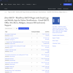 Page screenshot: Post SMTP &rarr; Support Forum