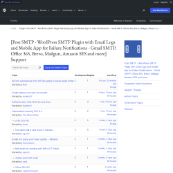 Page screenshot: Post SMTP &rarr; Support Forum