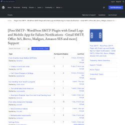 Page screenshot: Post SMTP &rarr; Support Forum