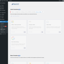 Page screenshot: Post SMTP &rarr;  Extensions