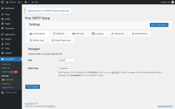 Page screenshot: Post SMTP &rarr; Mobile AppNew