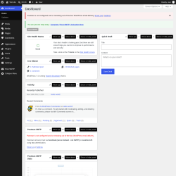 Page screenshot: Dashboard &lsaquo; Test site &mdash; WordPress