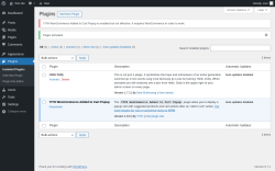 Page screenshot: Plugins &lsaquo; Test site &mdash; WordPress
